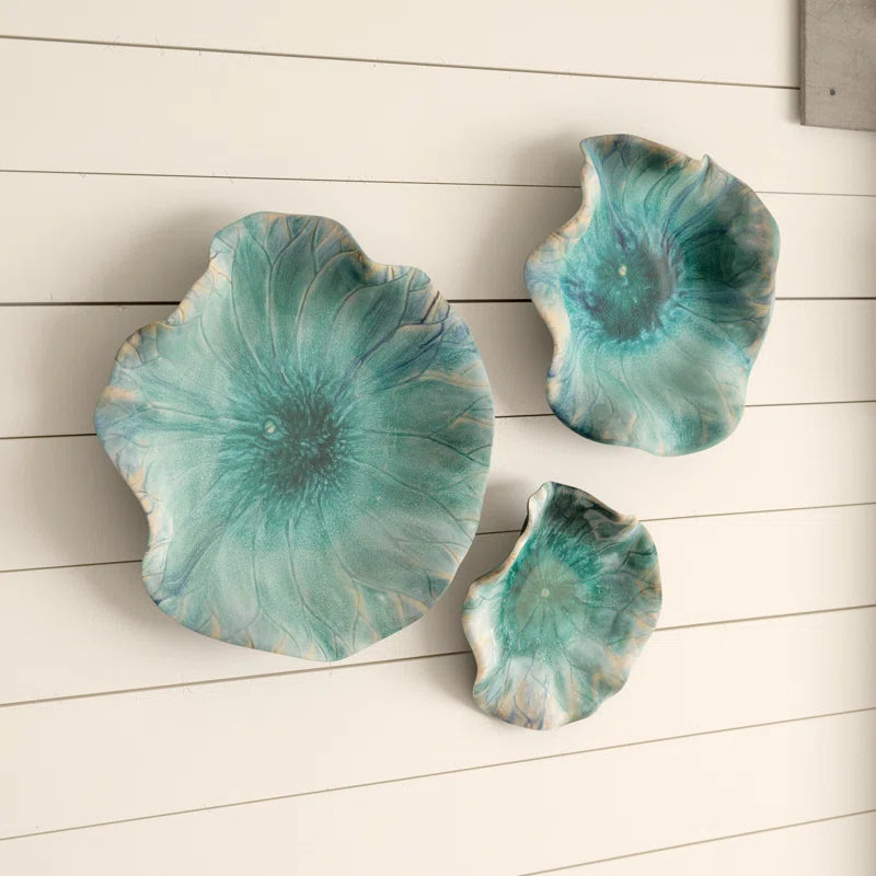 Handmade Boho Plants & Flowers Wall Decor on Ceramic