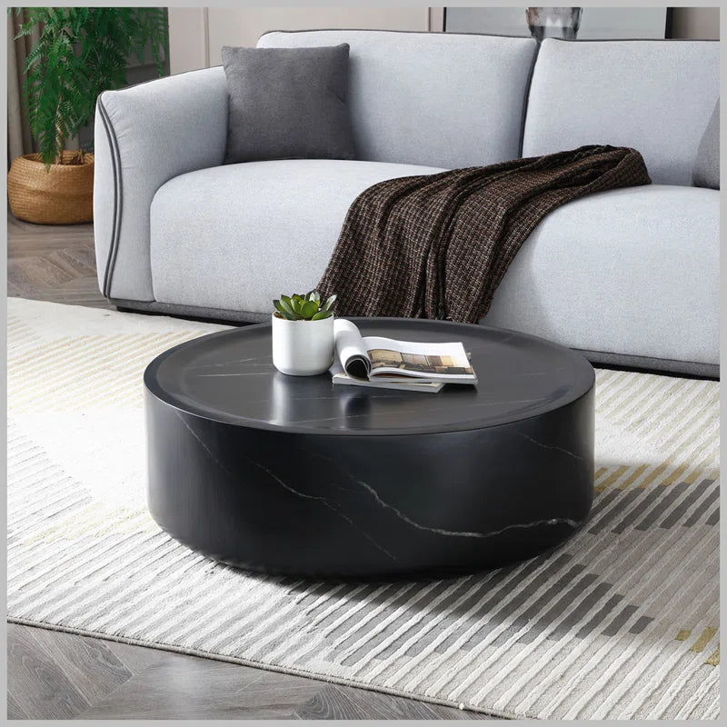 Vozelle Coffee Table,Cocktail Table,Living Room Table with round Tabletop