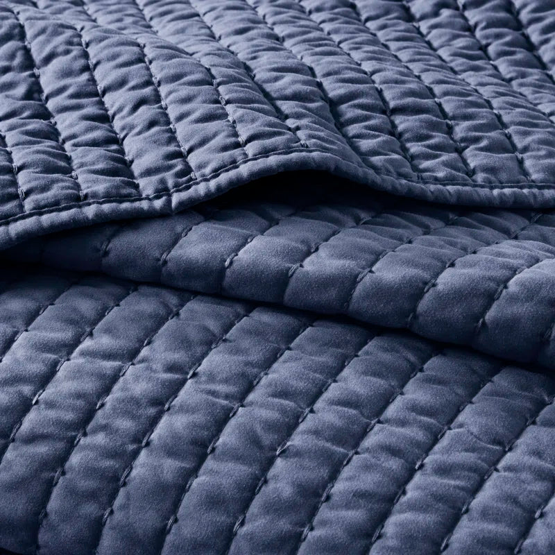 Barwick Reversible Solid 3 Piece Quilt Set