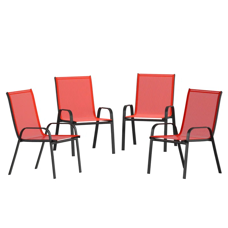 Artu Stackable Flex Comfort Sling Outdoor Patio Chairs by Flash Furniture
