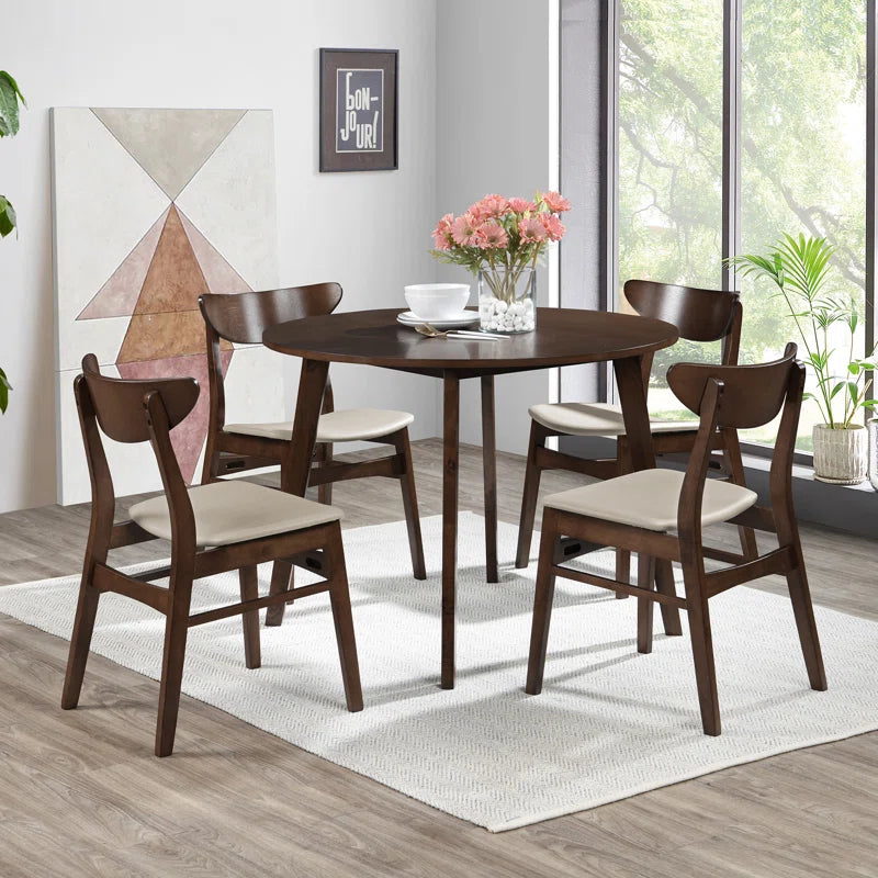 Aquin round Solid Wood Base Dining Table