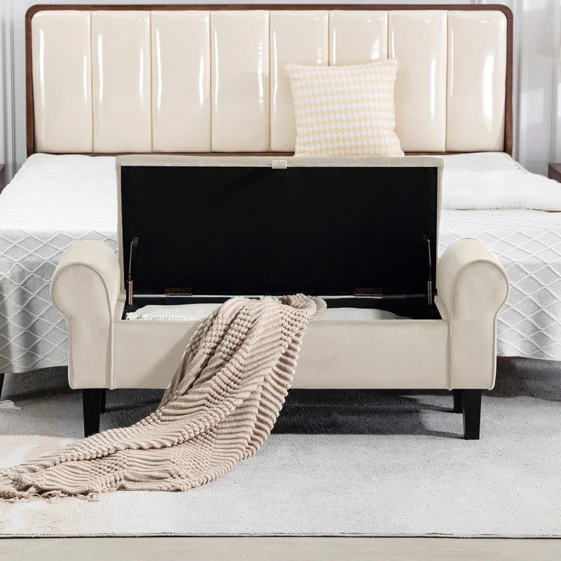 Jillia Velvet Upholstered Storage Bench