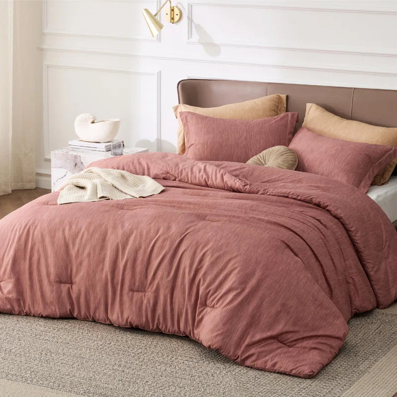 Cationic Dyed Printed Comforter Set