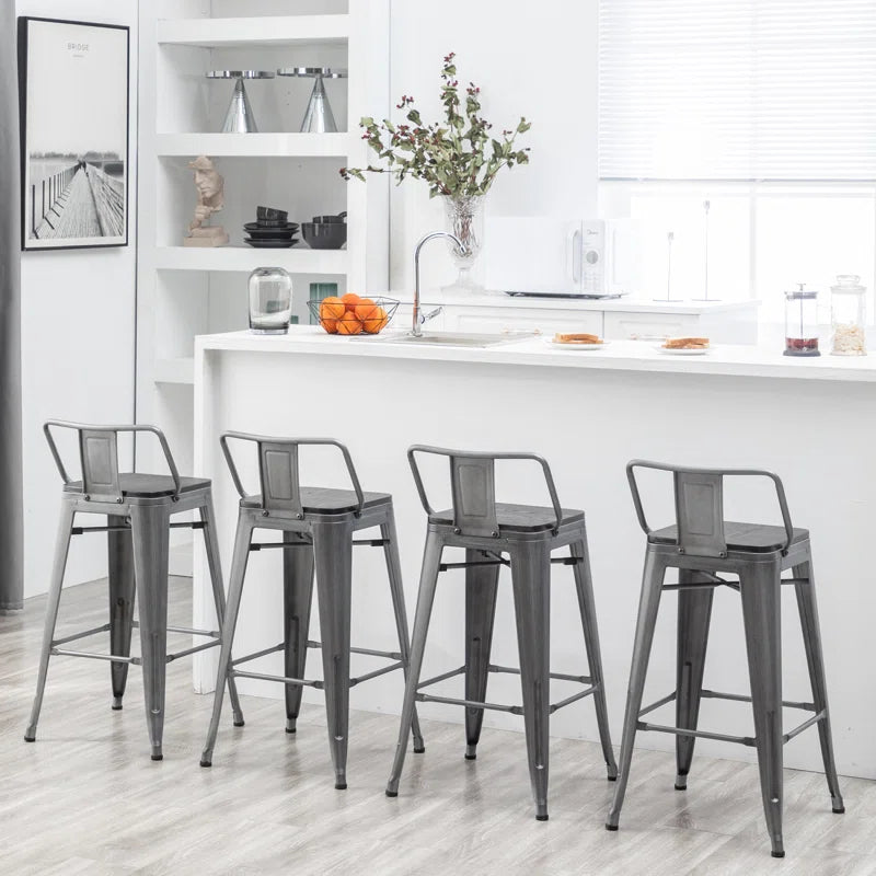 Saleh Counter Stool with Metal Frame