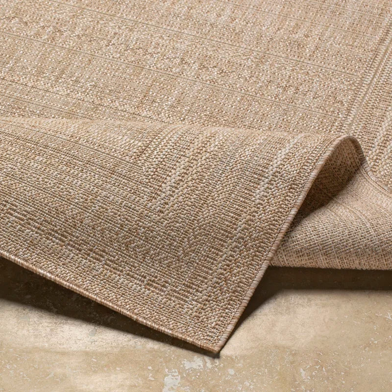 Camar Oriental Indoor/Outdoor Area Rug in Khaki