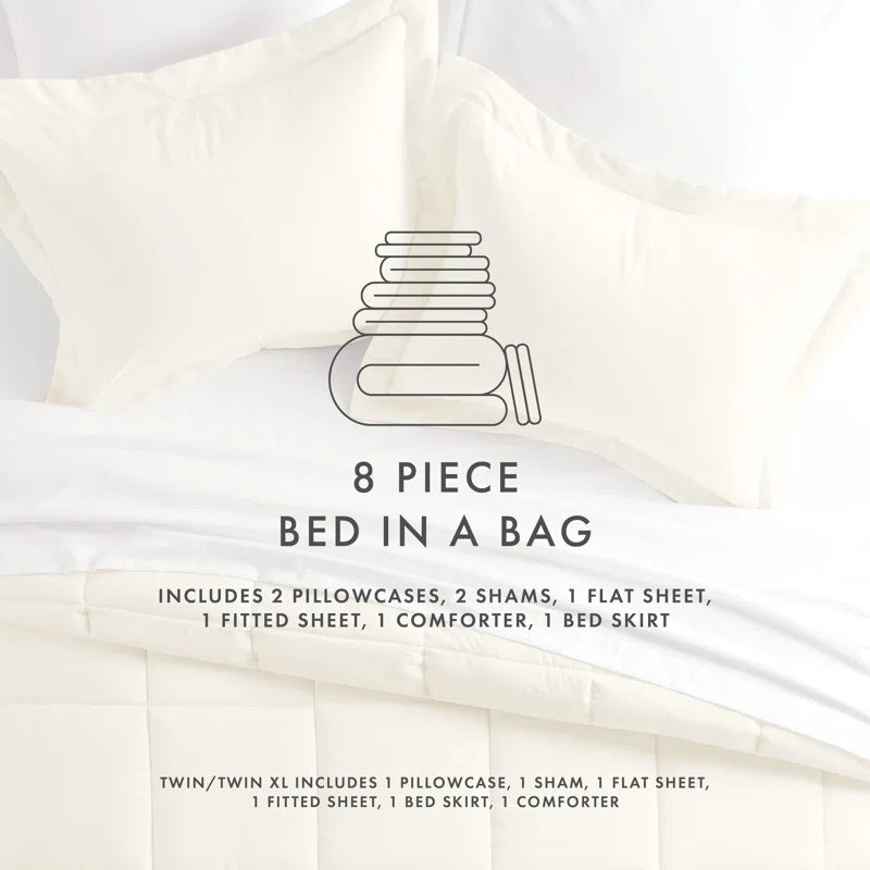 Microfiber 8 Piece Bedding Set