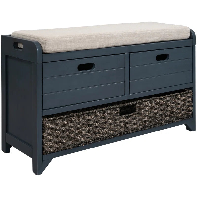 Entryway Bench with Removable Basket and Drawers