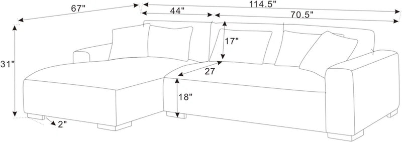Asyiah 2 - Piece Upholstered Sectional