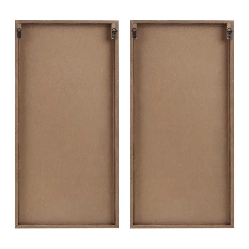 Birch Botanical Two-Tone 2-Piece Wood Panel Wall Decor Set
