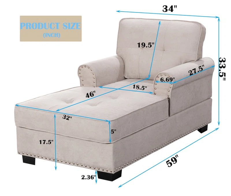 Upholstered Chaise Lounge