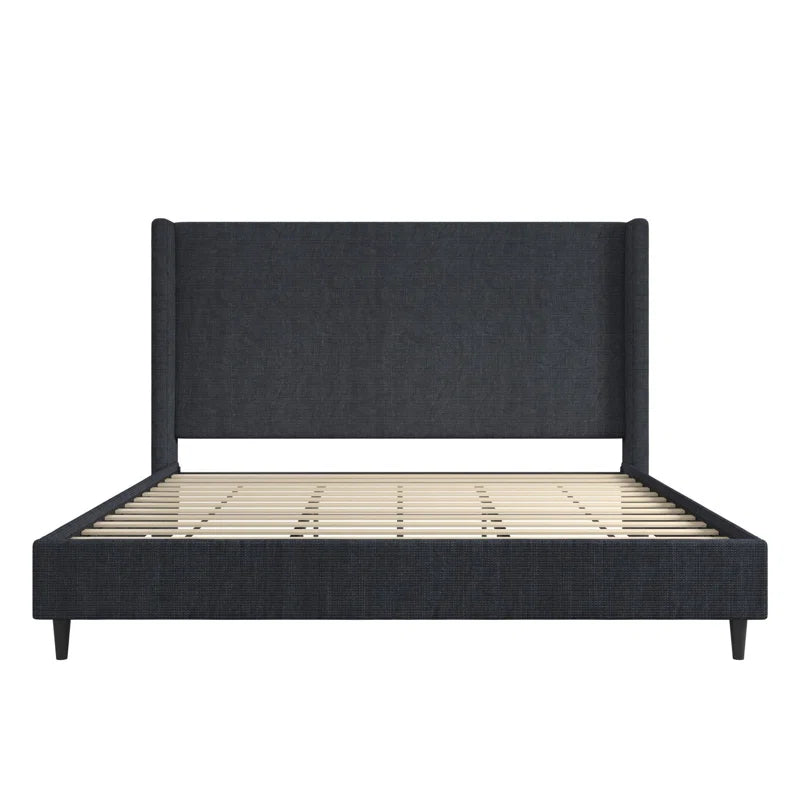 Birzer King Upholstered Wingback Bed