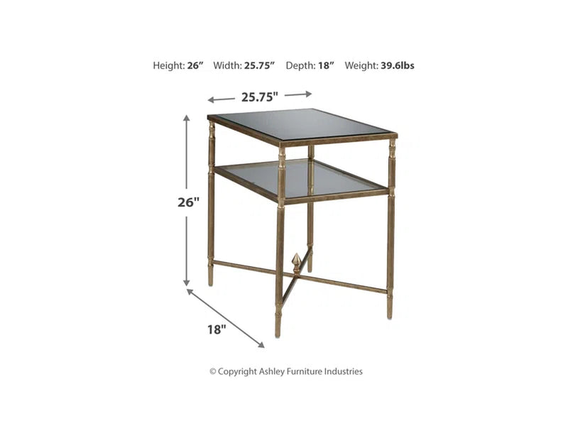 Alsafi Glass Top End Table
