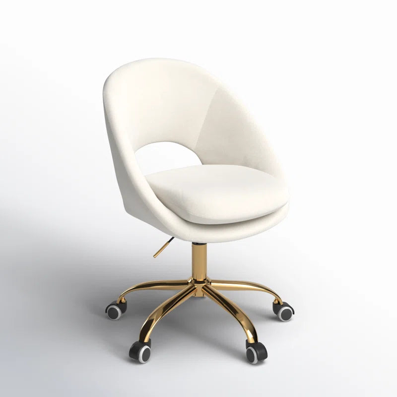 Louise Velvet Modern Task Chair with Ergonomic Design