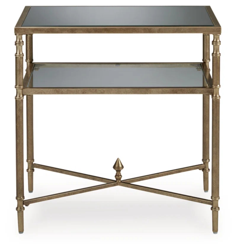 Alsafi Glass Top End Table
