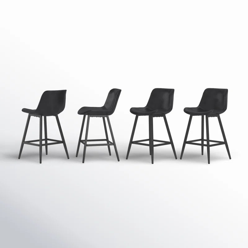 Rasnick Upholstered Counter Stool with Metal Frame