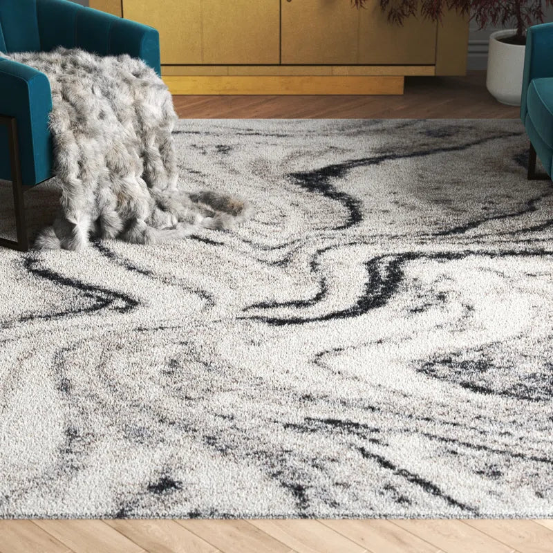Speight Abstract Ivory/Gray Area Rug