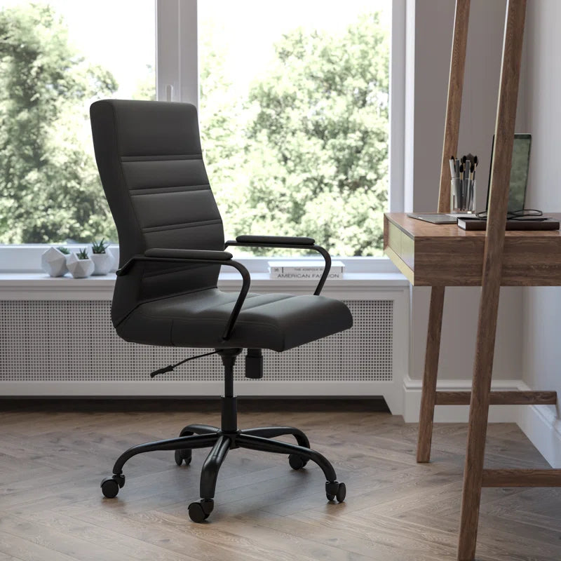 Wayfair Basics Ergonomic Upholstered High-Back Swivel Office Chair