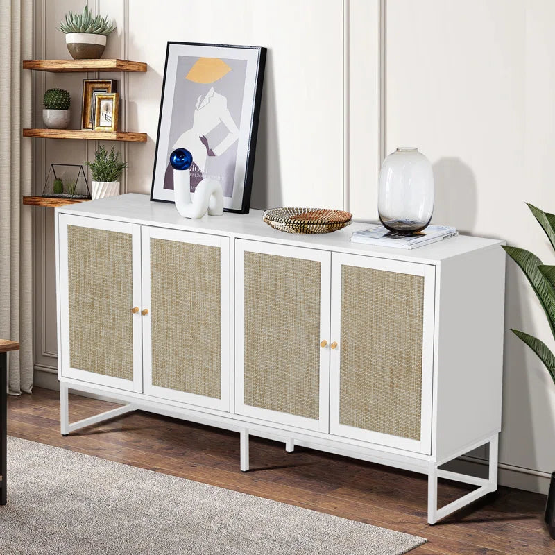 Caludia 31.5" Tall 4 - Door Accent Cabinet