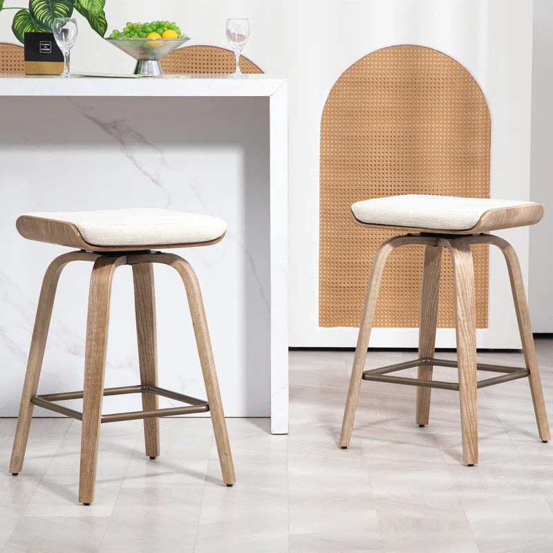 Magdiel Swivel Upholstered Counter Stool