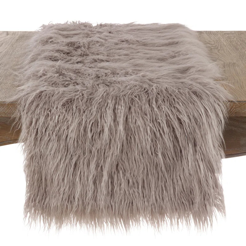 Ciacci Faux Fur Table Runner