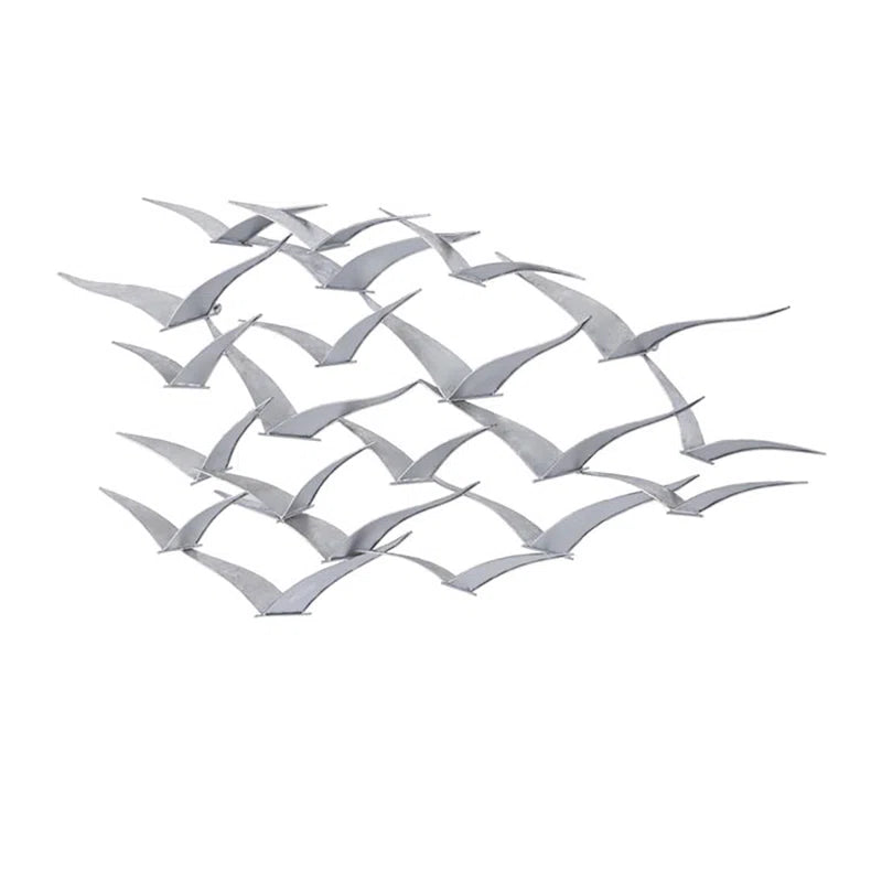 Metal Flying Flock of Bird Home Wall Decor