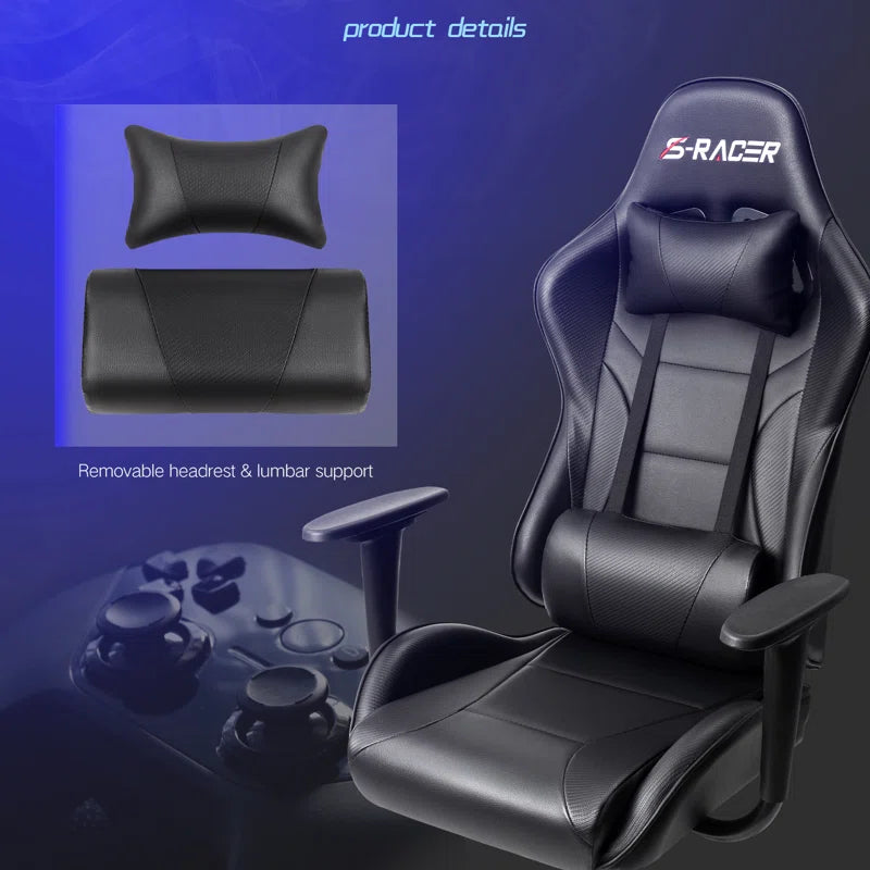 High-Back Adjustable Reclining Ergonomic Faux Leather PC & Racing Game Chair