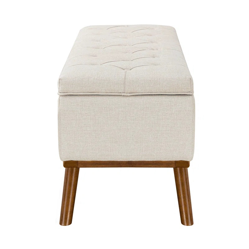 Leaysia Linen Upholstered Storage Bench