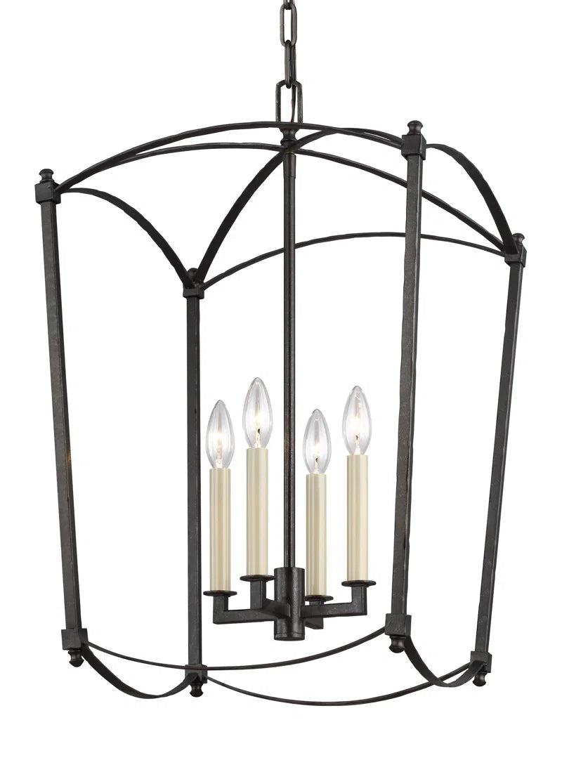 Olive 4 - Light Dimmable Lantern Geometric Chandelier