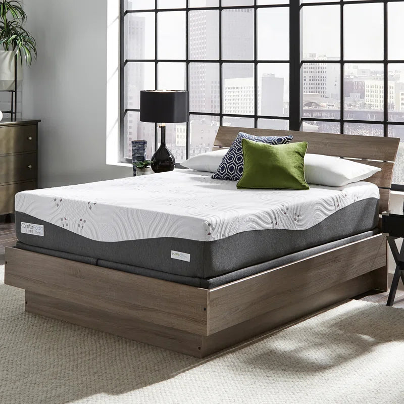 Medium Gel Memory Foam Mattress and Box Spring