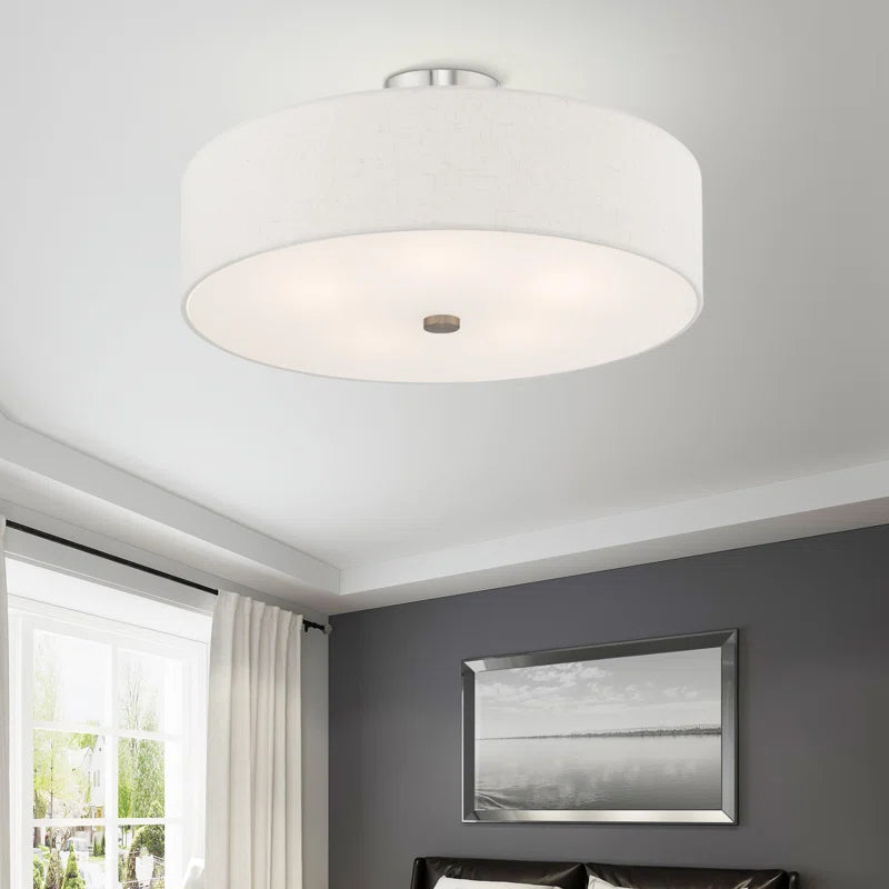 Flaire Fabric Semi Flush Mount