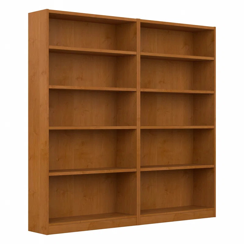 Doyno Tall 5 Shelf Bookcase - Set of 2, Storage and Display Bookshelves for Home Office and Living Room