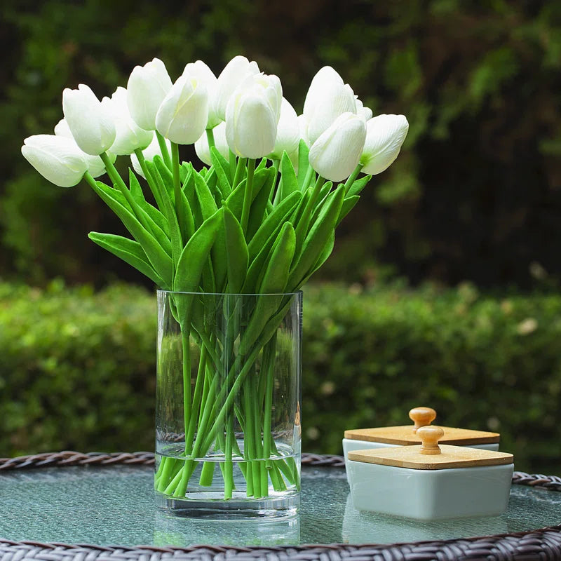 Silk Tulip Arrangement in Vase