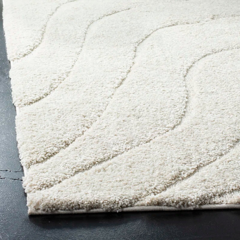 Ashal Abstract Cream Area Rug