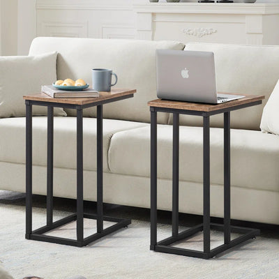 Auxter C Shaped End Table TV Tray Set