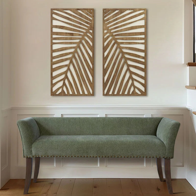 Birch Botanical Two-Tone 2-Piece Wood Panel Wall Decor Set