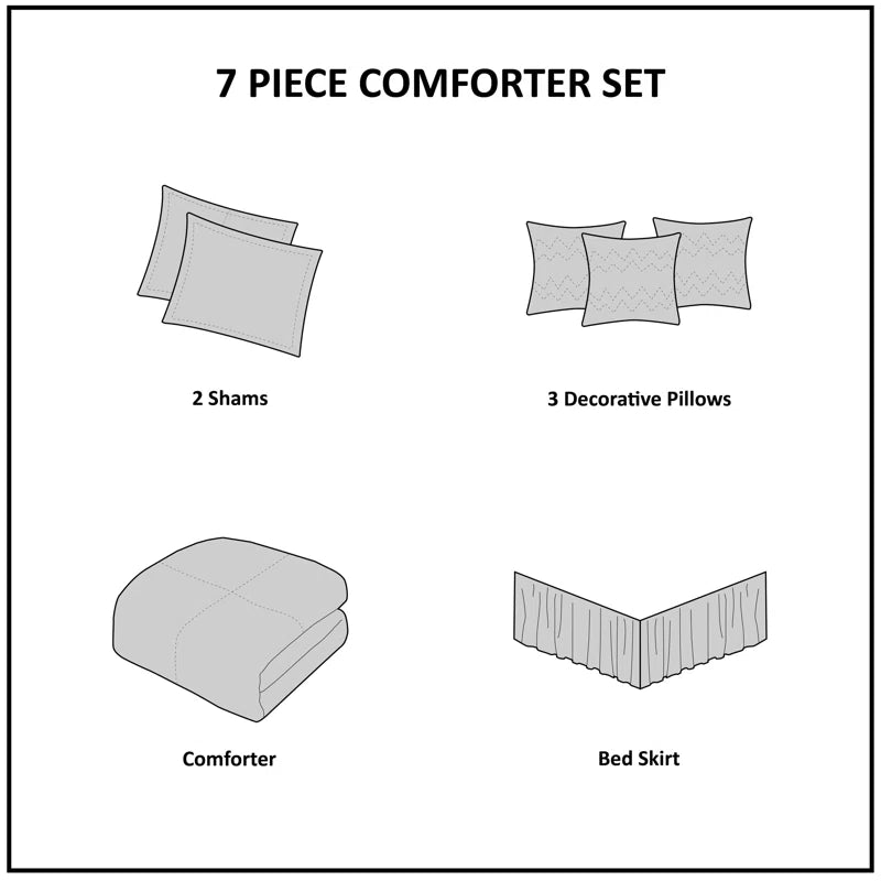 Laurel 7 Piece Tufted Comforter Set