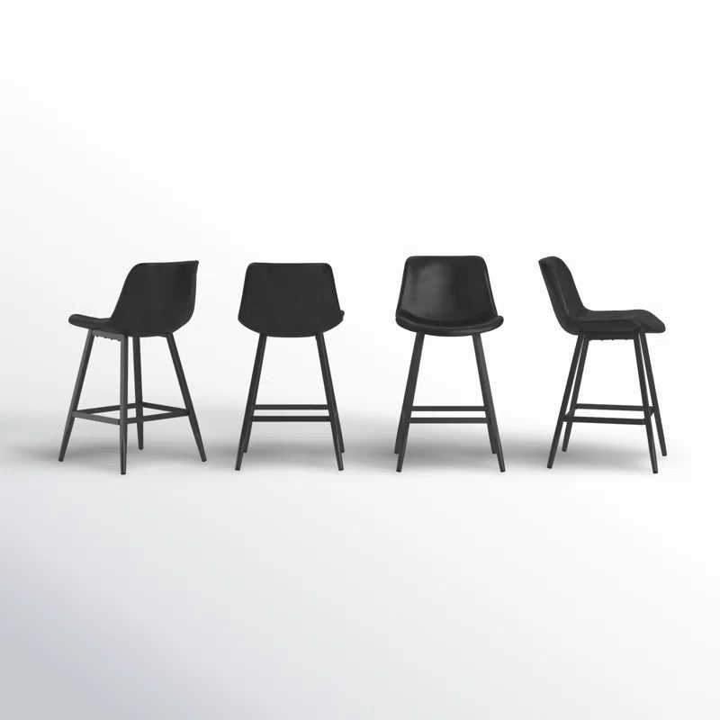 Rasnick Upholstered Counter Stool with Metal Frame