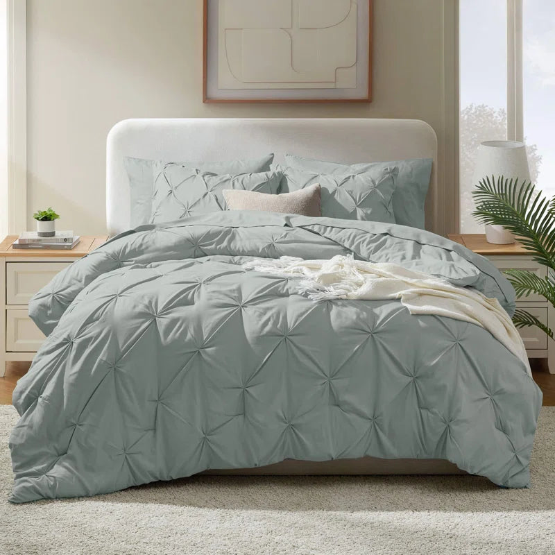 Bed-In-A-Bag Pleated Comforter Set with Bed Sheets