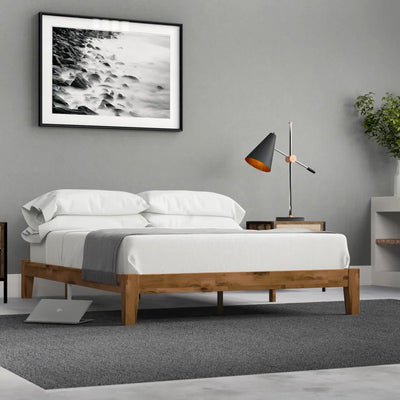 Sabir Contemporary Modern Solid Wood Bed