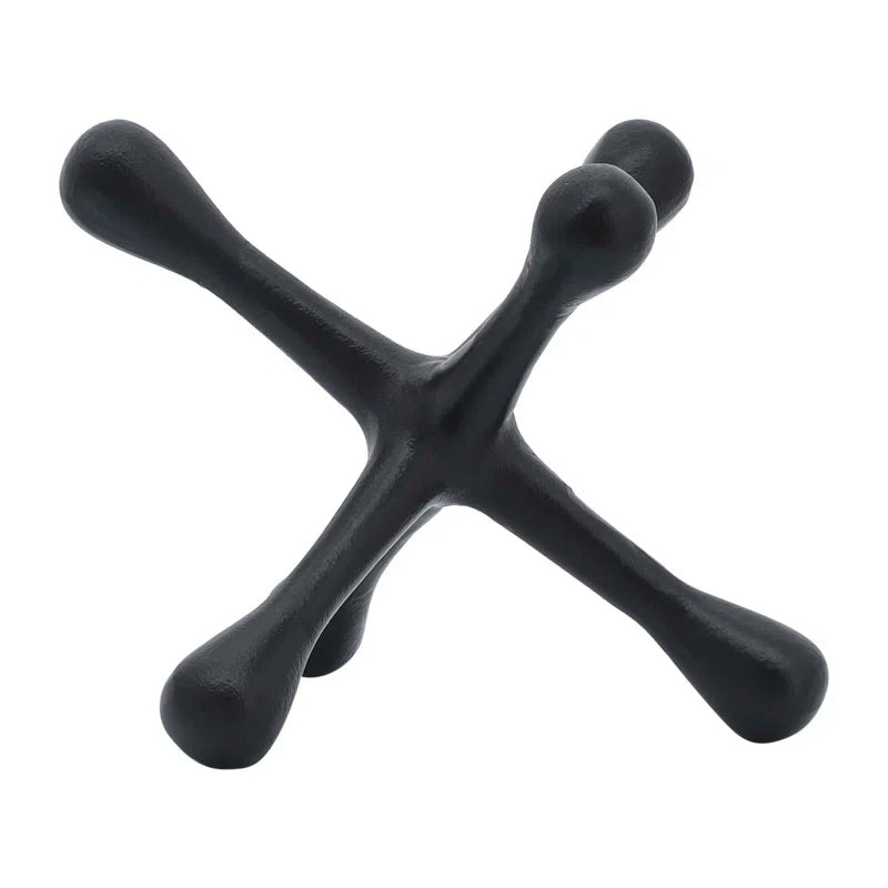 Modern Abstract Aluminum Decorative Object - Unique Geometric Metal Accent Sculpture for Contemporary Decor