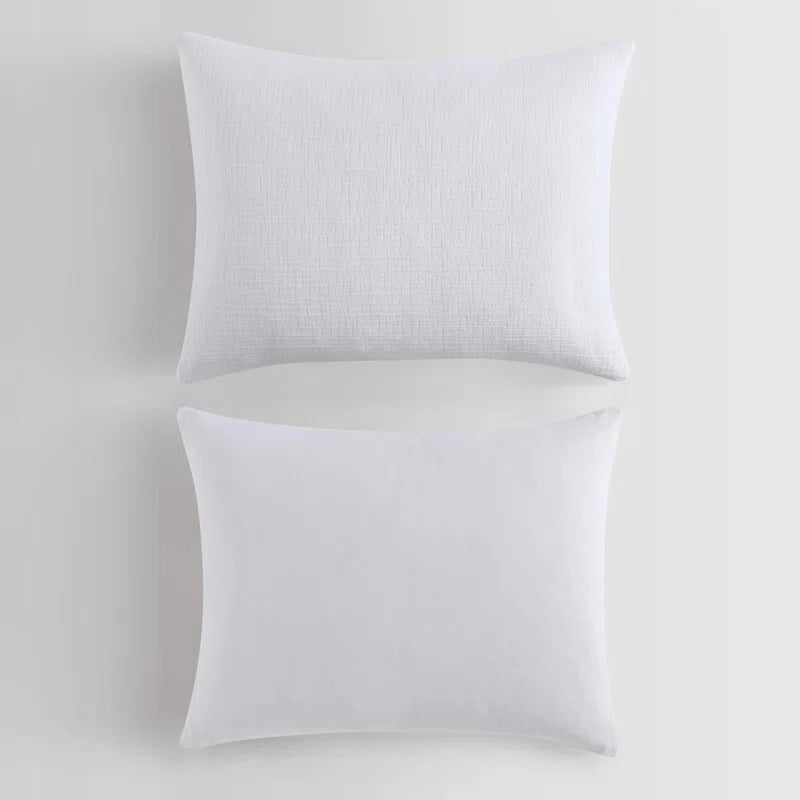 Washed Texture Solid Cotton Duvet Cover Set