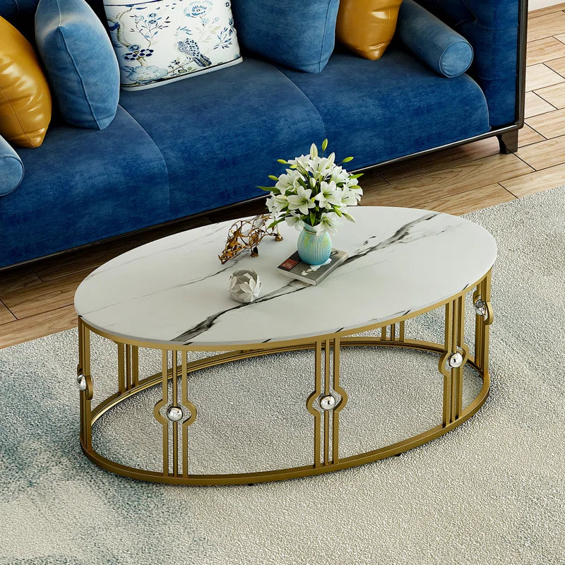 Modern Oval Coffee Table for Living Room, Bedroom