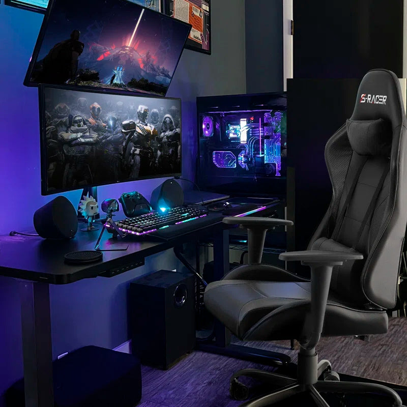 High-Back Adjustable Reclining Ergonomic Faux Leather PC & Racing Game Chair