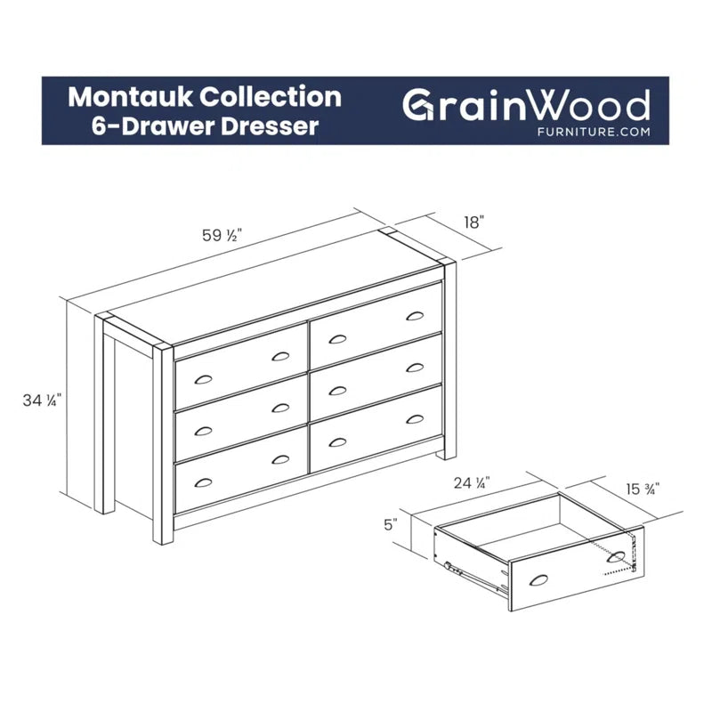 Montauk Solid Wood 59.5&