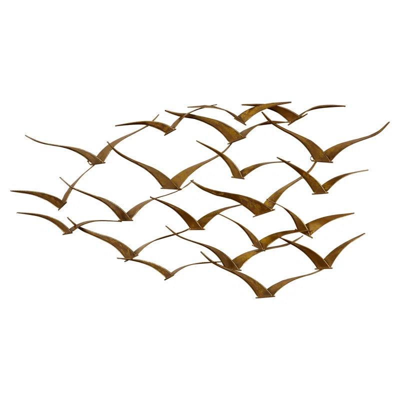 Metal Flying Flock of Bird Home Wall Decor