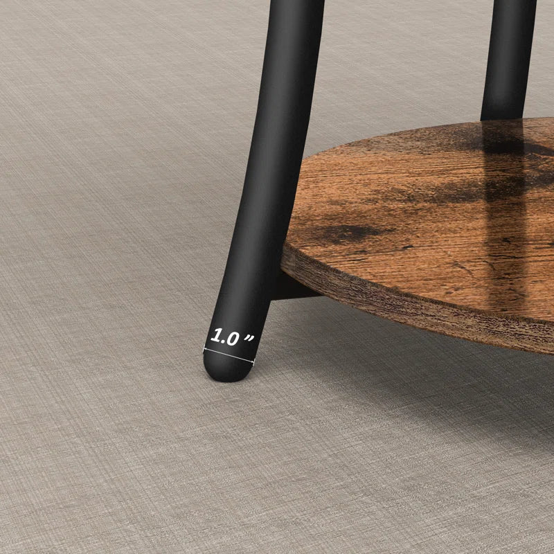 Jalane Tall End Table with 2 USB Ports, 2 Power Outlets, and 3-Tier Storage Shelves