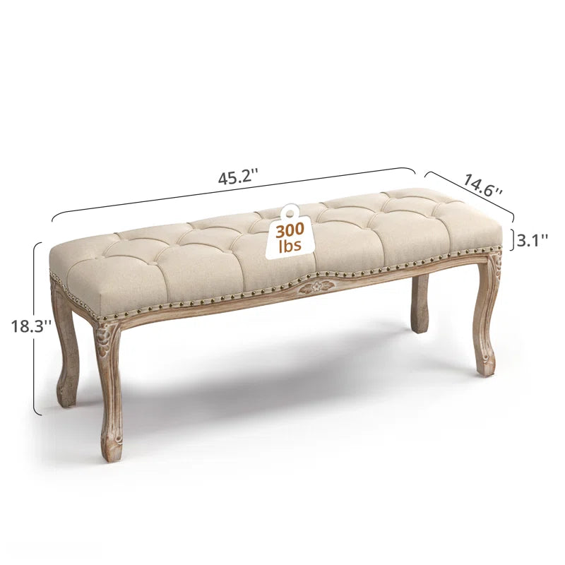 Barajas Linen Upholstered Bench