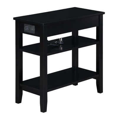 Carbin 24'' Tall End Table with 1 Drawer and Built in Outlets