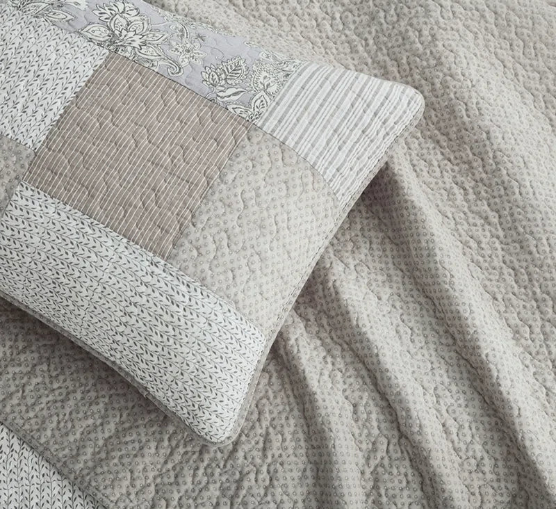 Quinn Cotton Patchwork Reversible Quilt Set