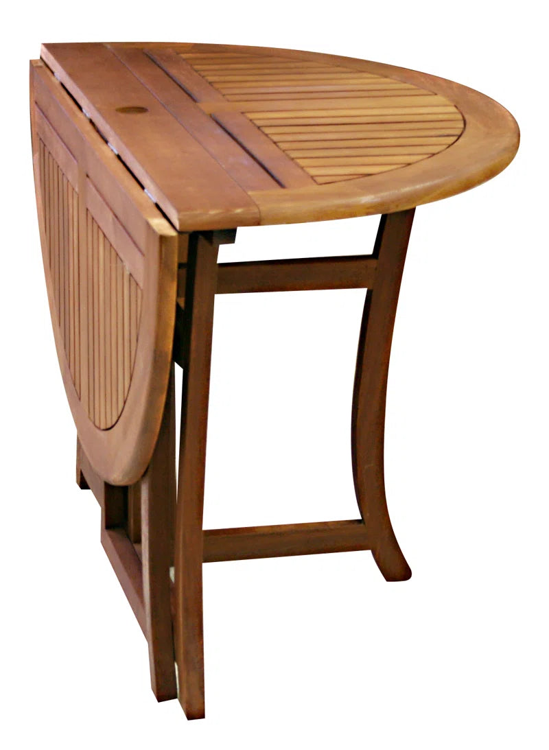 Suki round Eucalyptus Outdoor Folding Dining Table